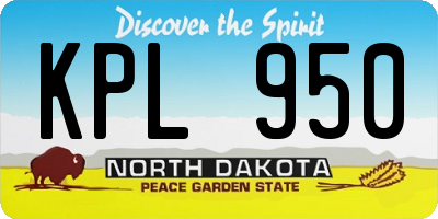 ND license plate KPL950