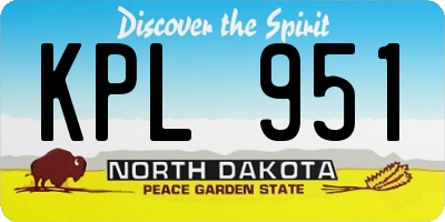 ND license plate KPL951