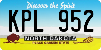 ND license plate KPL952