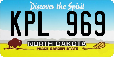 ND license plate KPL969