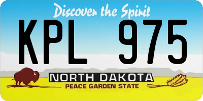 ND license plate KPL975
