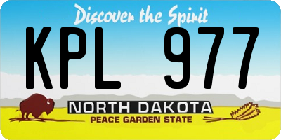 ND license plate KPL977