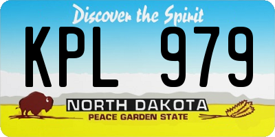 ND license plate KPL979