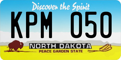 ND license plate KPM050