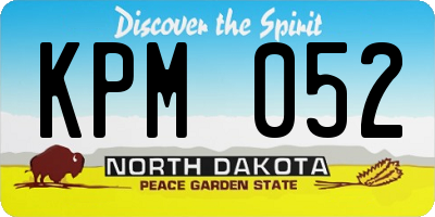 ND license plate KPM052