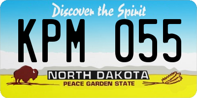 ND license plate KPM055