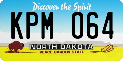 ND license plate KPM064