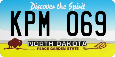 ND license plate KPM069