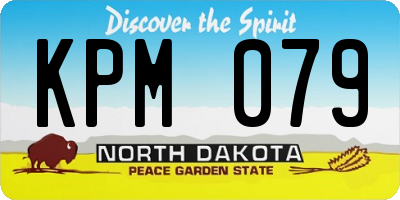 ND license plate KPM079