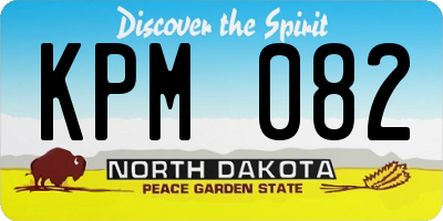 ND license plate KPM082