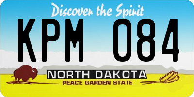 ND license plate KPM084