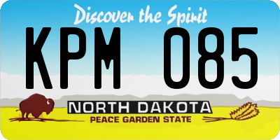 ND license plate KPM085