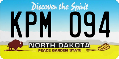 ND license plate KPM094