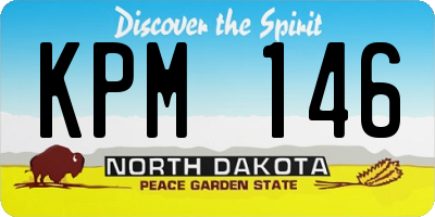 ND license plate KPM146