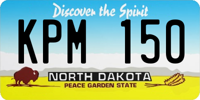 ND license plate KPM150