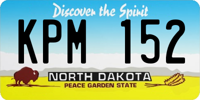 ND license plate KPM152