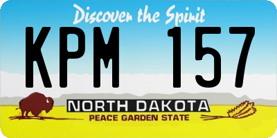 ND license plate KPM157