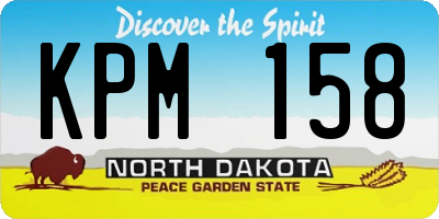 ND license plate KPM158