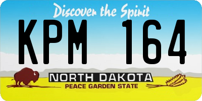 ND license plate KPM164