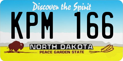 ND license plate KPM166