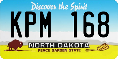 ND license plate KPM168