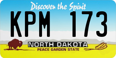 ND license plate KPM173