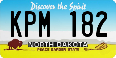 ND license plate KPM182