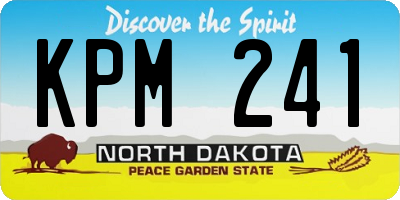 ND license plate KPM241