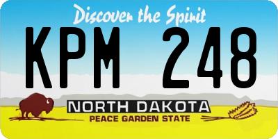 ND license plate KPM248