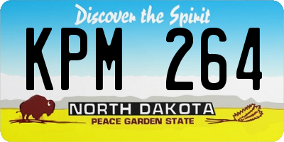 ND license plate KPM264
