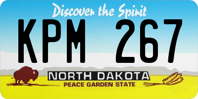 ND license plate KPM267