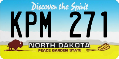 ND license plate KPM271