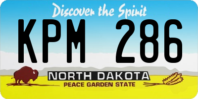ND license plate KPM286