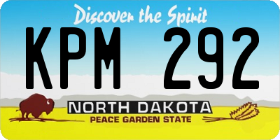 ND license plate KPM292