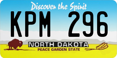 ND license plate KPM296