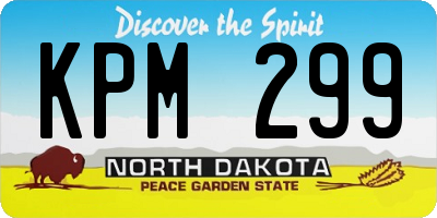 ND license plate KPM299