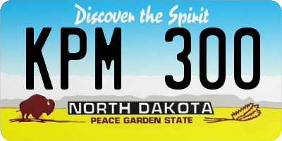 ND license plate KPM300