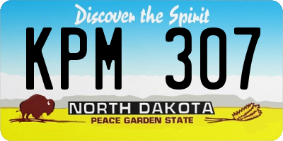 ND license plate KPM307