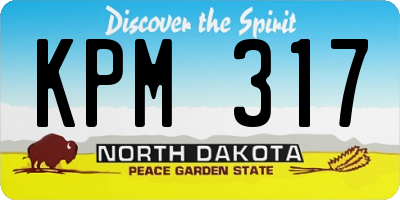 ND license plate KPM317