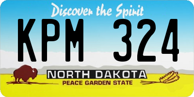ND license plate KPM324