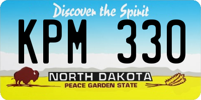 ND license plate KPM330