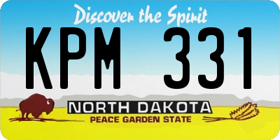 ND license plate KPM331