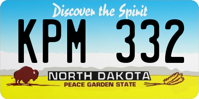 ND license plate KPM332