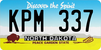 ND license plate KPM337