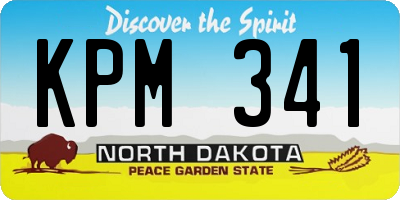 ND license plate KPM341