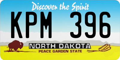 ND license plate KPM396