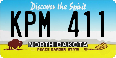 ND license plate KPM411