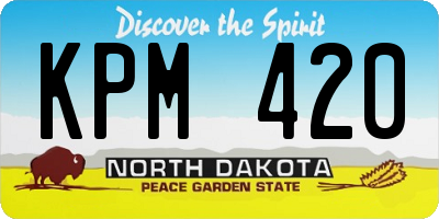 ND license plate KPM420