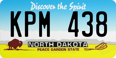 ND license plate KPM438