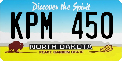 ND license plate KPM450